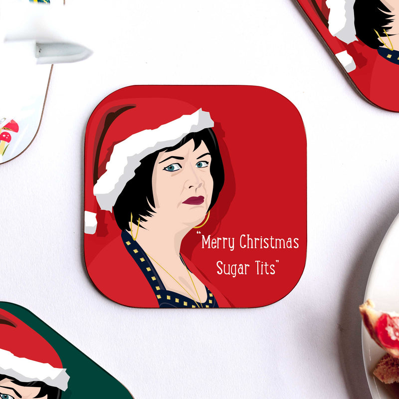 Nessa Merry Christmas Sugar Tits Coaster