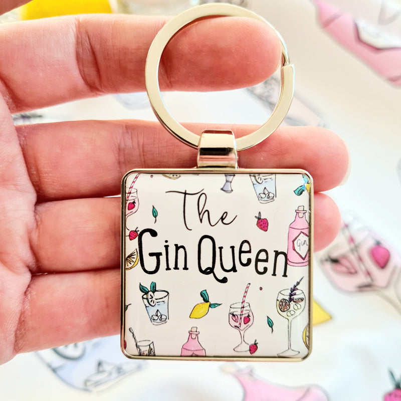 Gin Queen Keyring