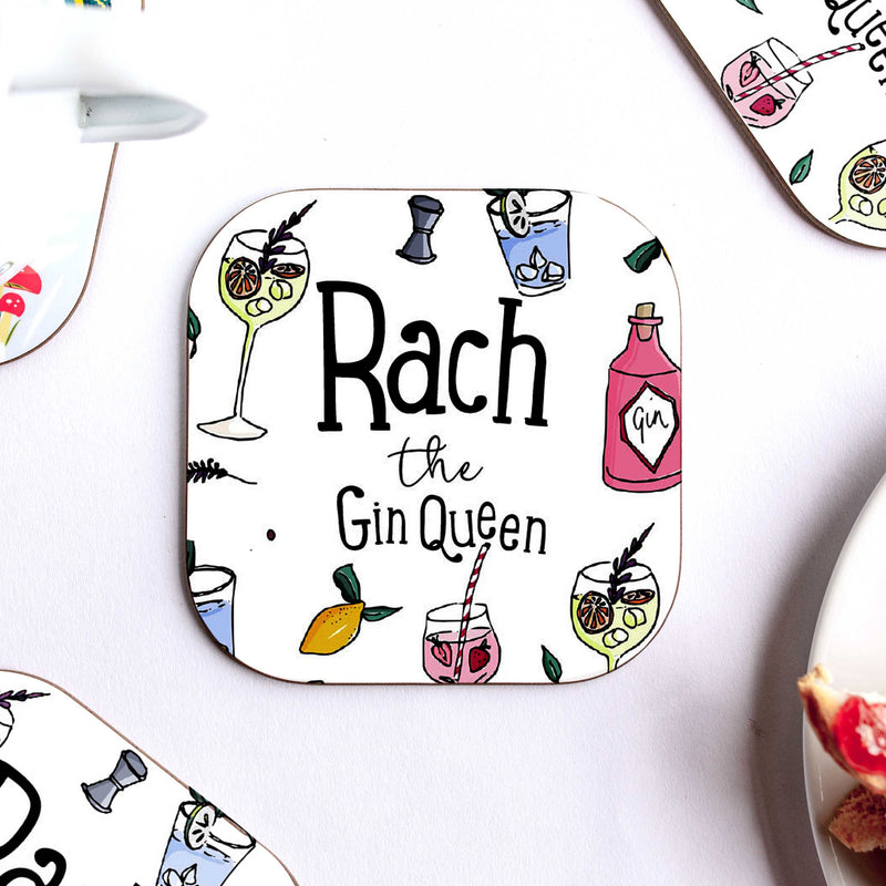 Gin Queen Personalised Coaster