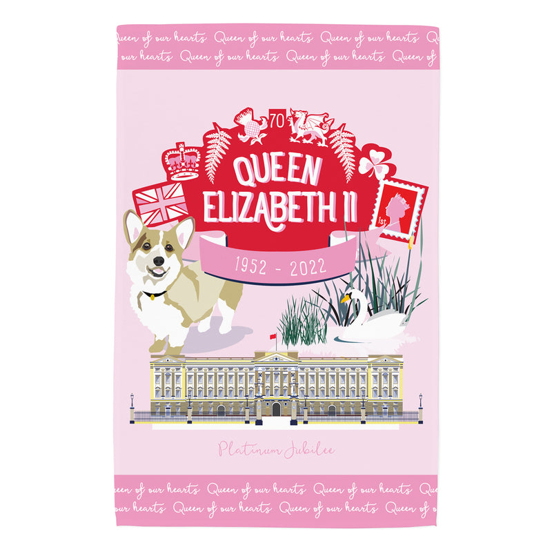Queen Elizabeth II - Platinum Jubilee Tea Towel
