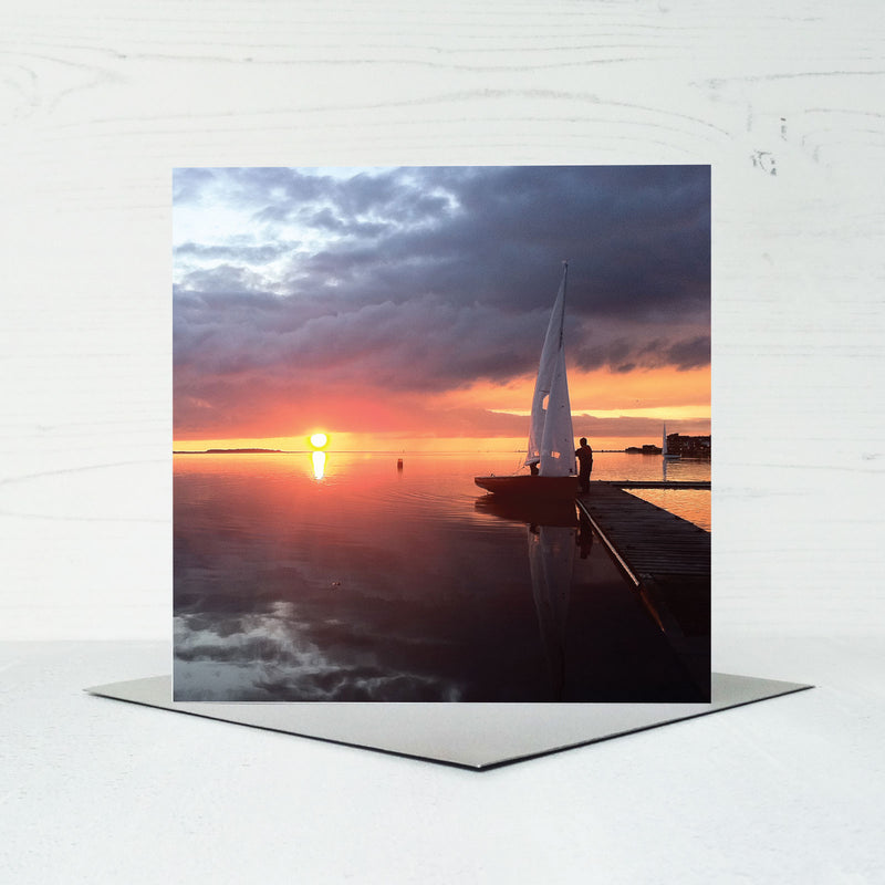 West Kirby Sunset Greeting Card