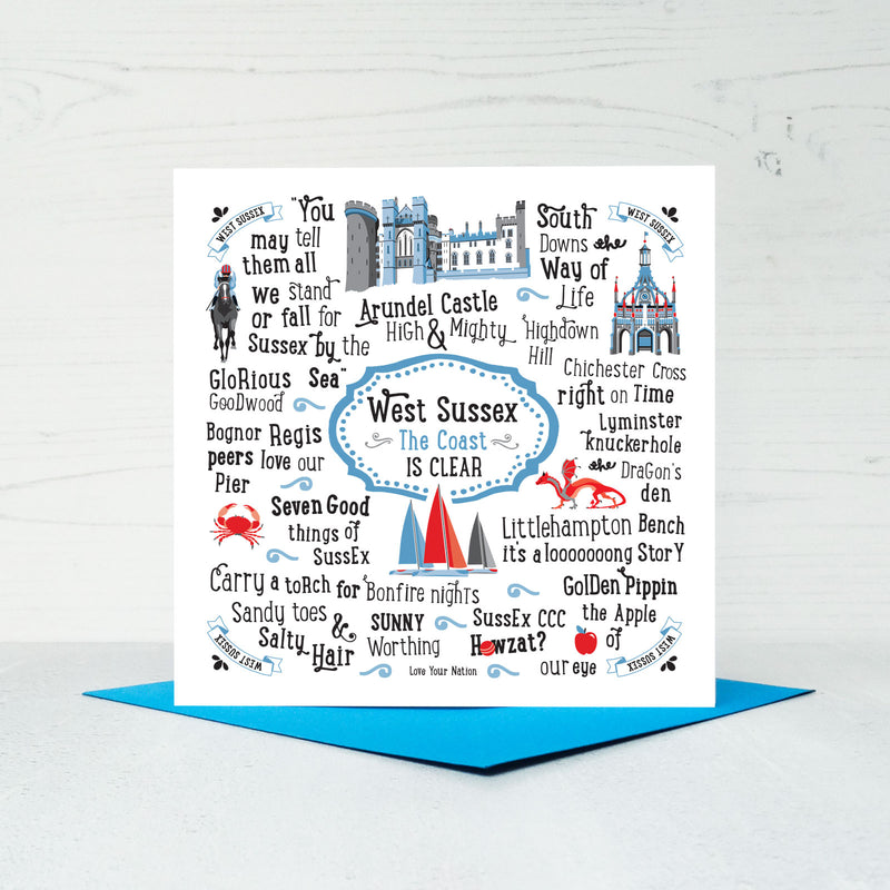 West Sussex Greeting Card