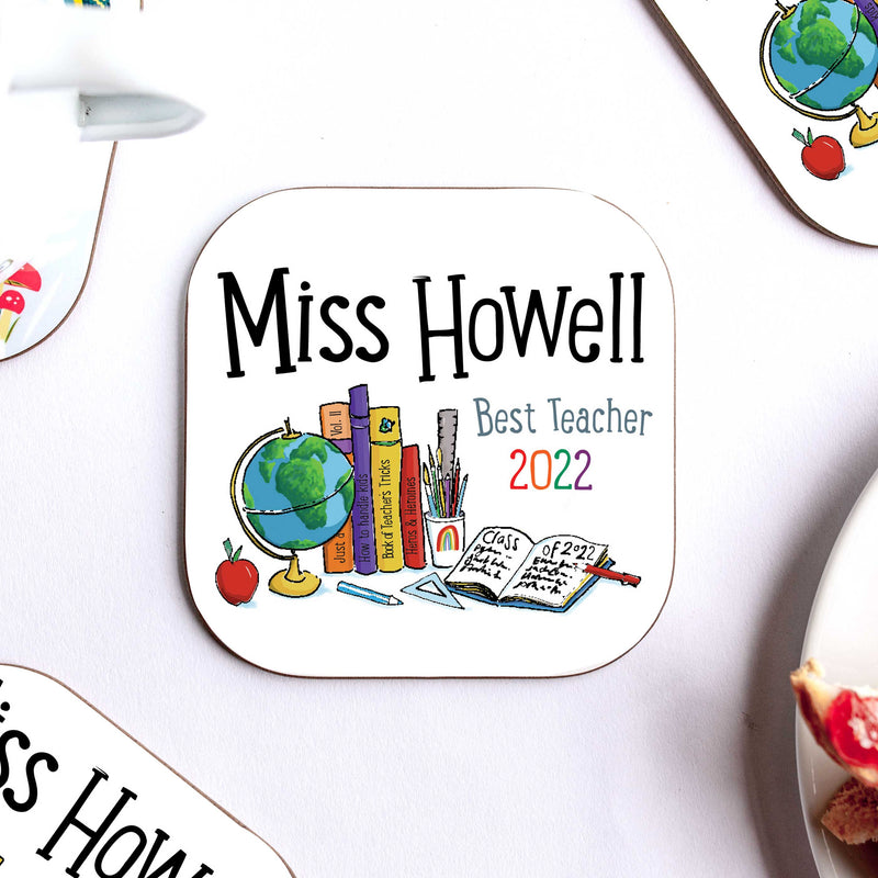 Best Teacher Personalised Coaster