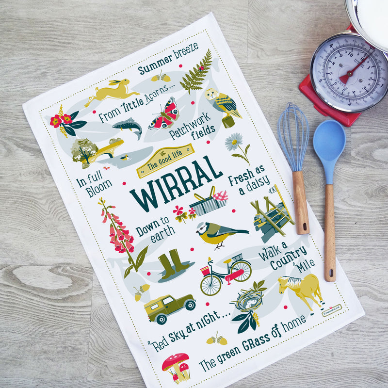 Wirral 'The Good Life' Tea Towel